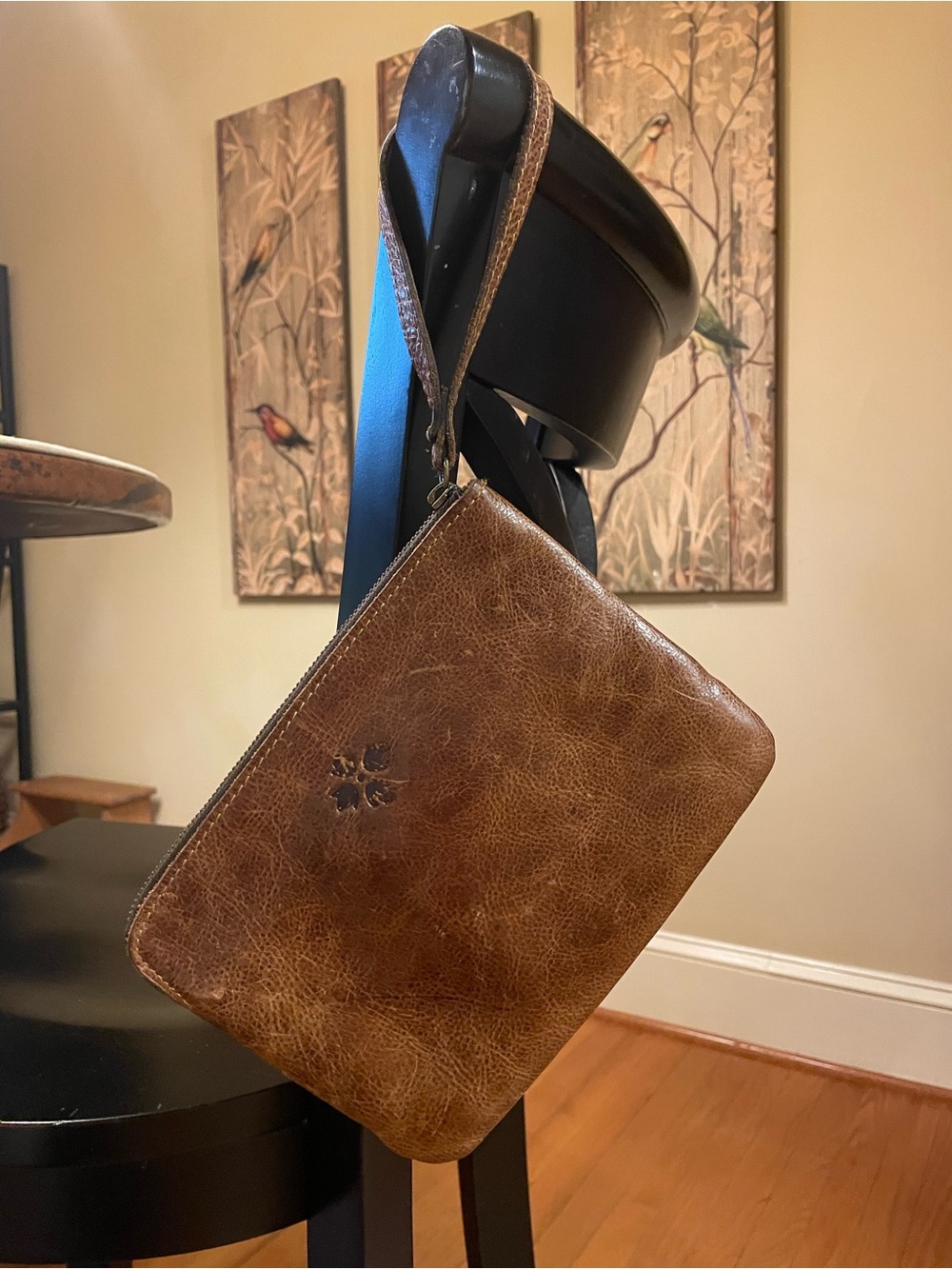 Leather Wristlet Clutch